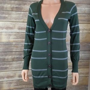 Trouvé Green Striped Cardigan
